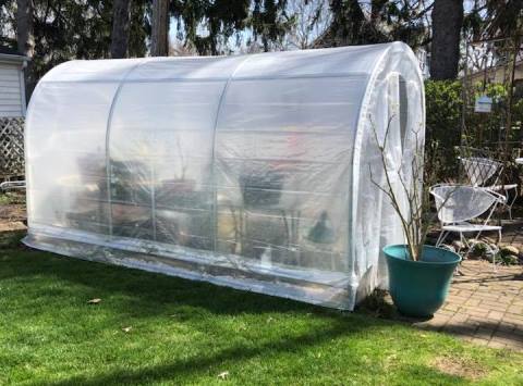 a neighbors permanent hoop house